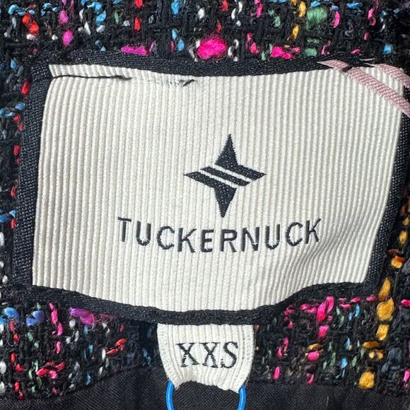 Tuckernuck Cameron Tweed Dress Womens XXS Multicolor Pearl Trim Short Sleeve NWT - Picture 11 of 12